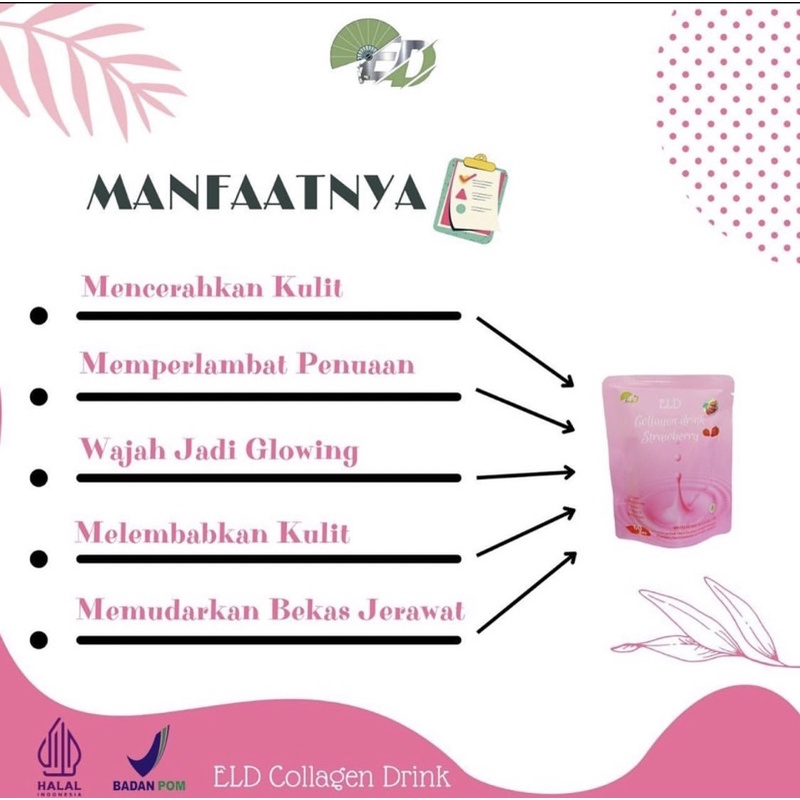 Eld Collagen Drink Pemutih Badan dan Pelangsing Badan