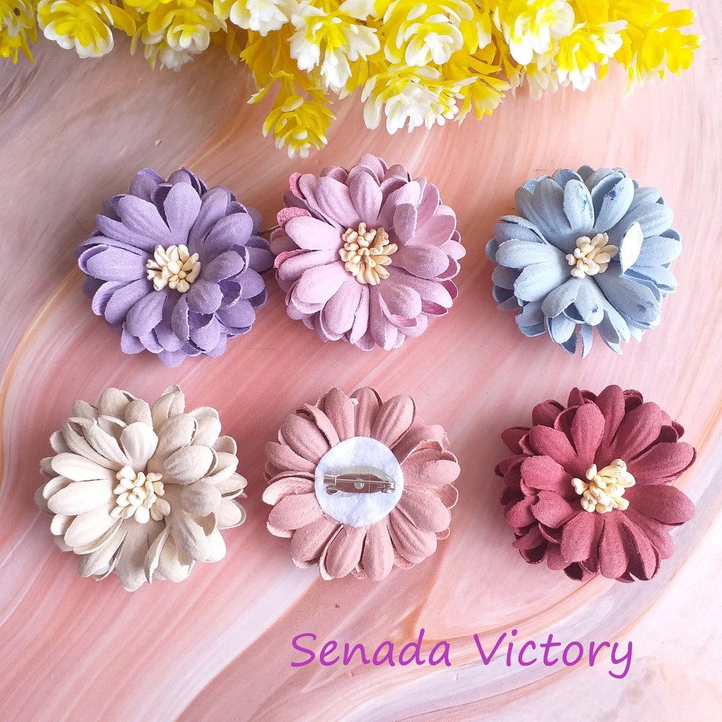 Senada Victory Bros Hijab Pin HIjab Bunga Mekar Mewah SBH03