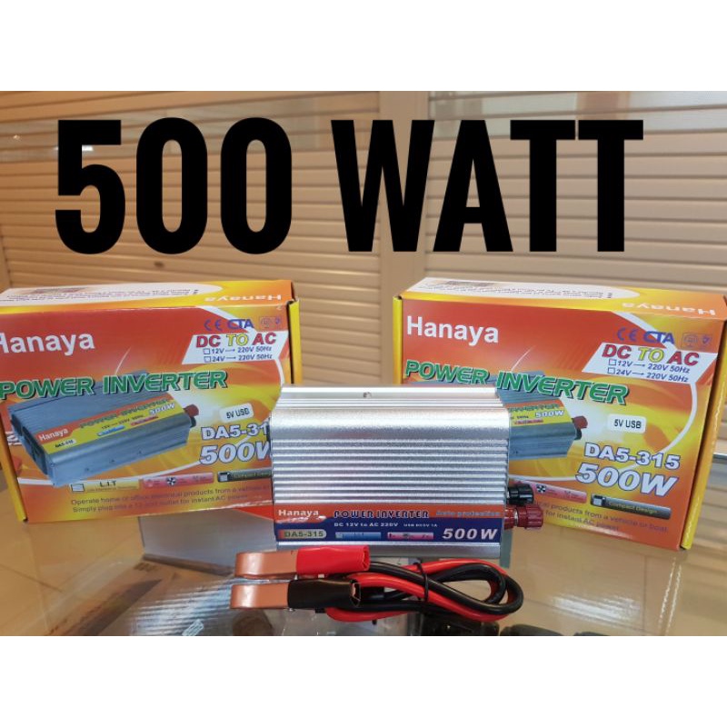 POWER INVERTER 500W DC TO AC INVERTER 500 WATT USB