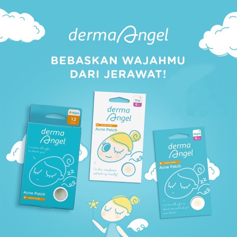 Bisa COD - Derma Angel Acne Patch | Sticker Jerawat | Stiker Pereda Jerawat | Day Night Mix Patch