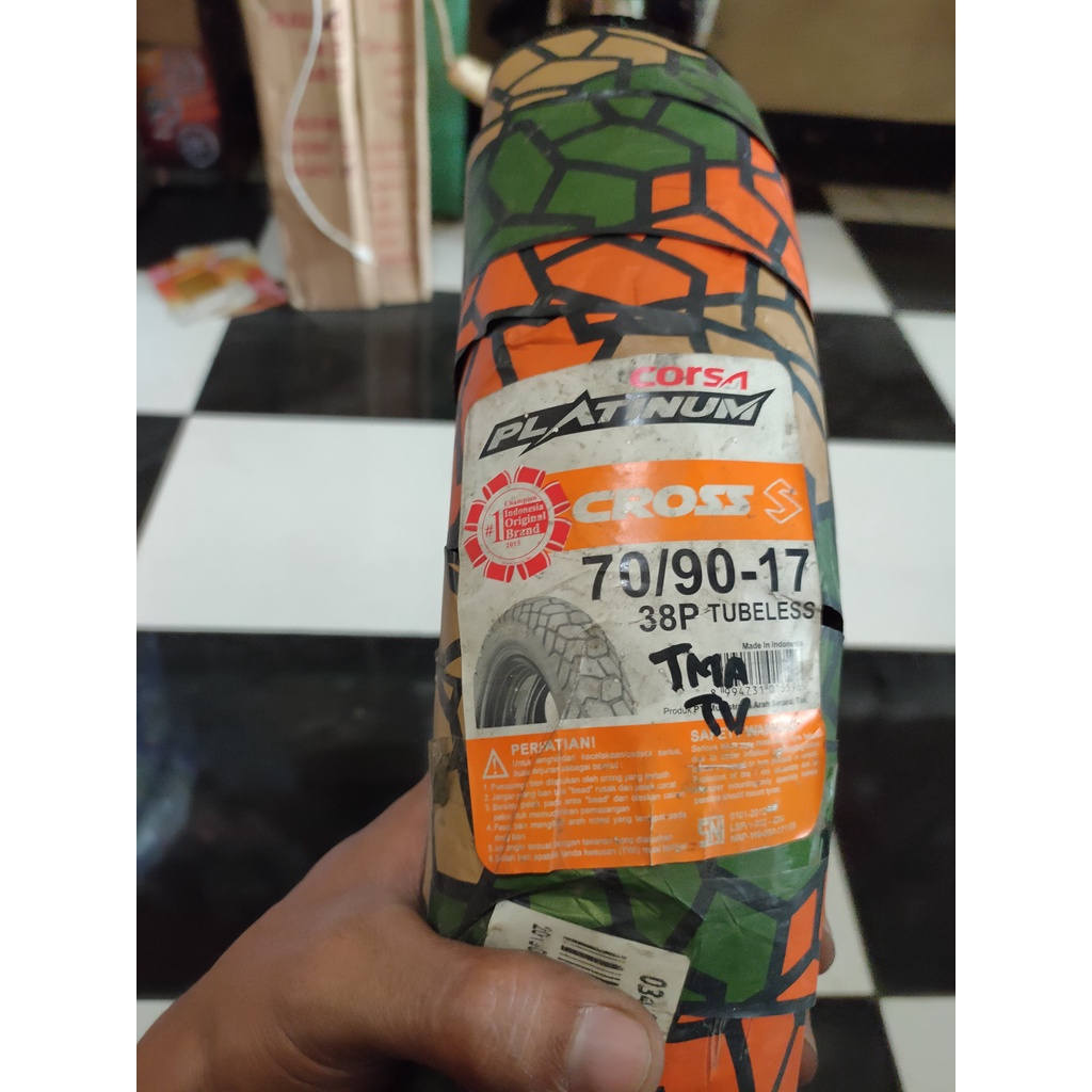 Ban Corsa Platinum Tubeless Cross/S123 Ring 17 Ukuran 70/90