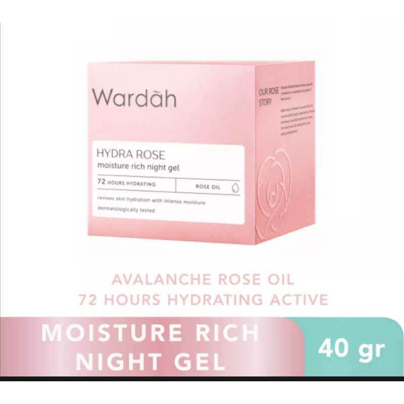 Wardah Hydra Rose Moisture Rich Night Gel 40 gr