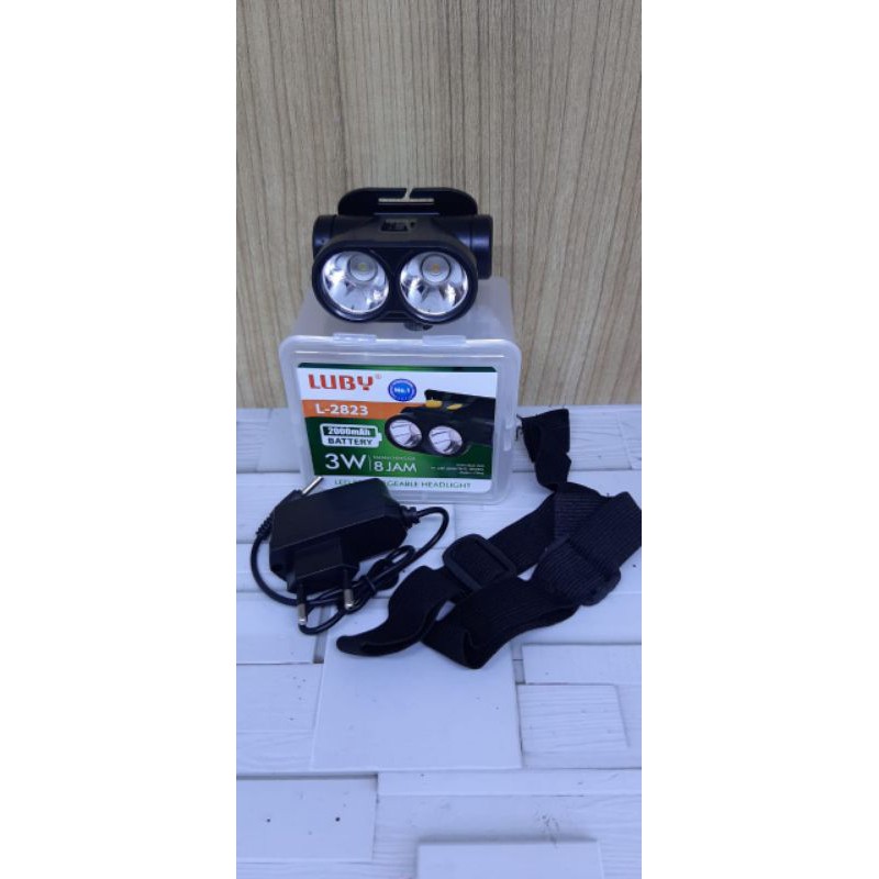 SENTER KEPALA LUBY 3 WATT L-2823 SINAR PUTIH KUNING ORIGINAL ASLI