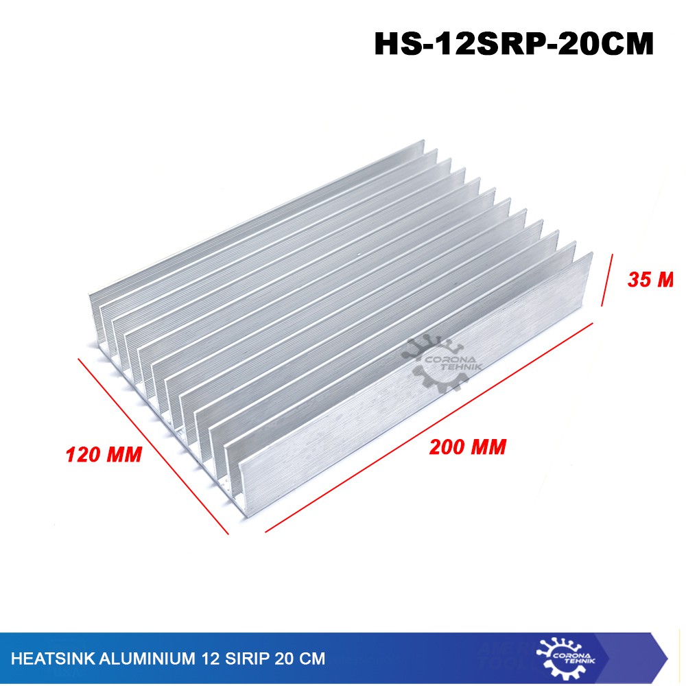 12 Sirip 20 cm Heatsink Aluminium