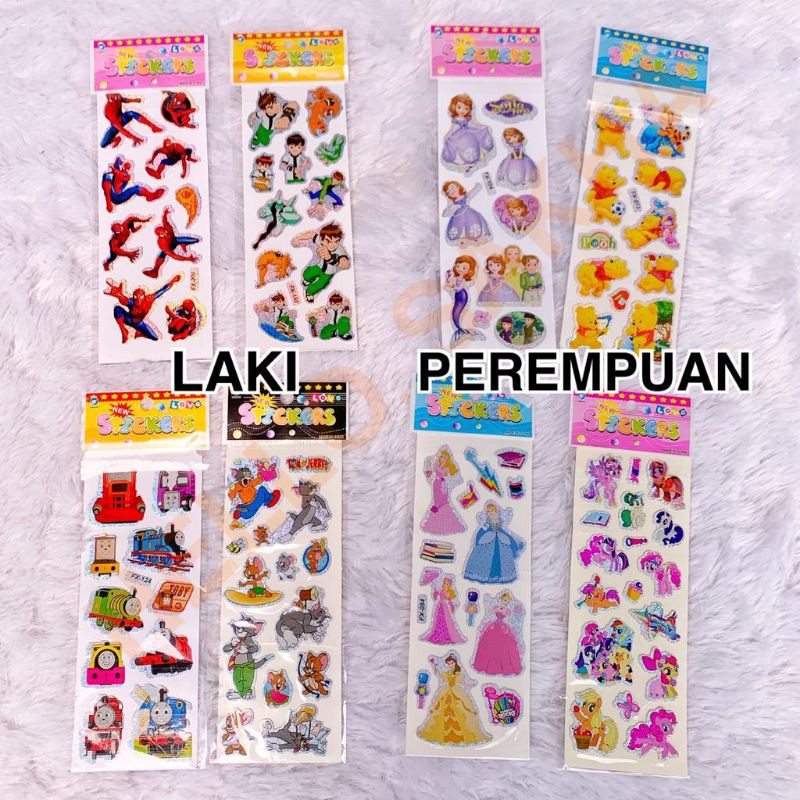 

MAINAN STIKER TIMBUL DAN GLITTER KARTUN LUCU ISI BANYAK