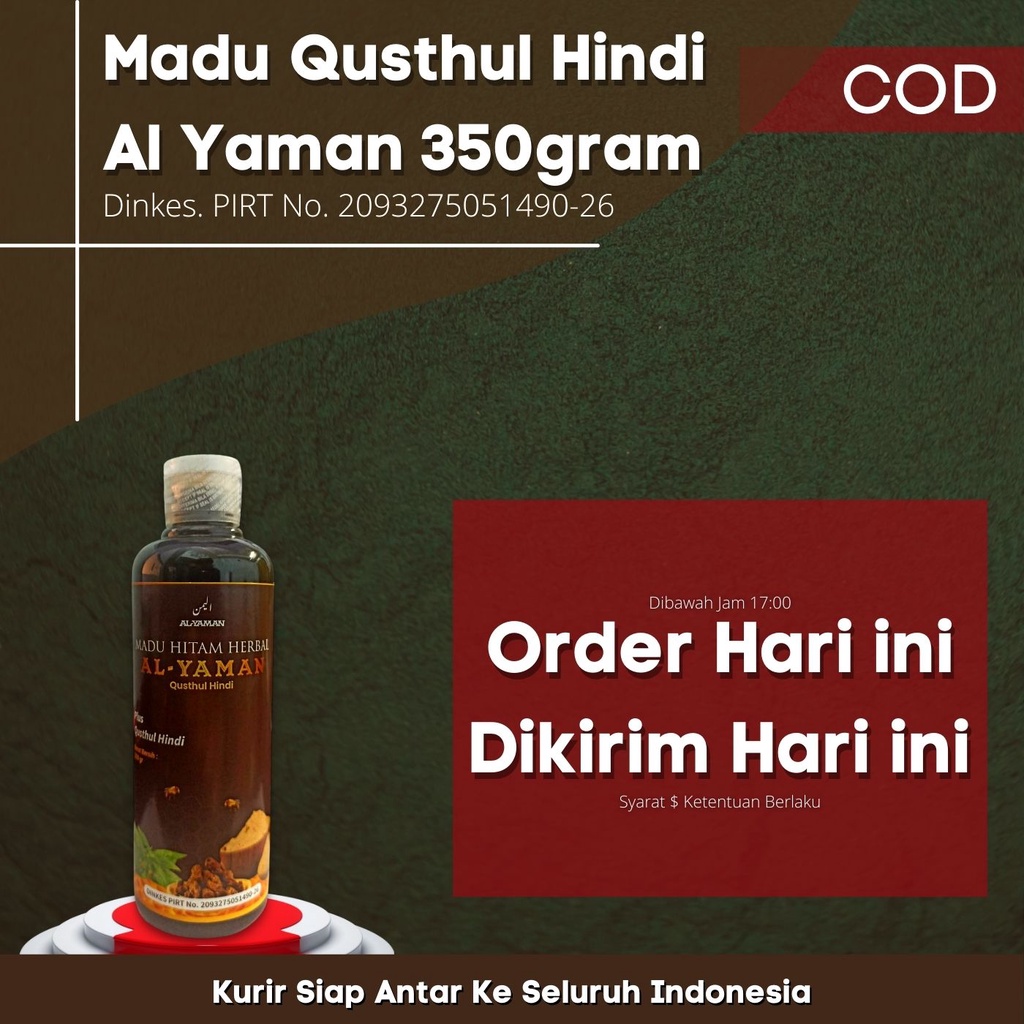 Madu Qusthul Hindi Madu Hitam Pahit Qusthul Hindi Al Yaman 350gram mengatasi batuk sakit paru-paru sesak napas