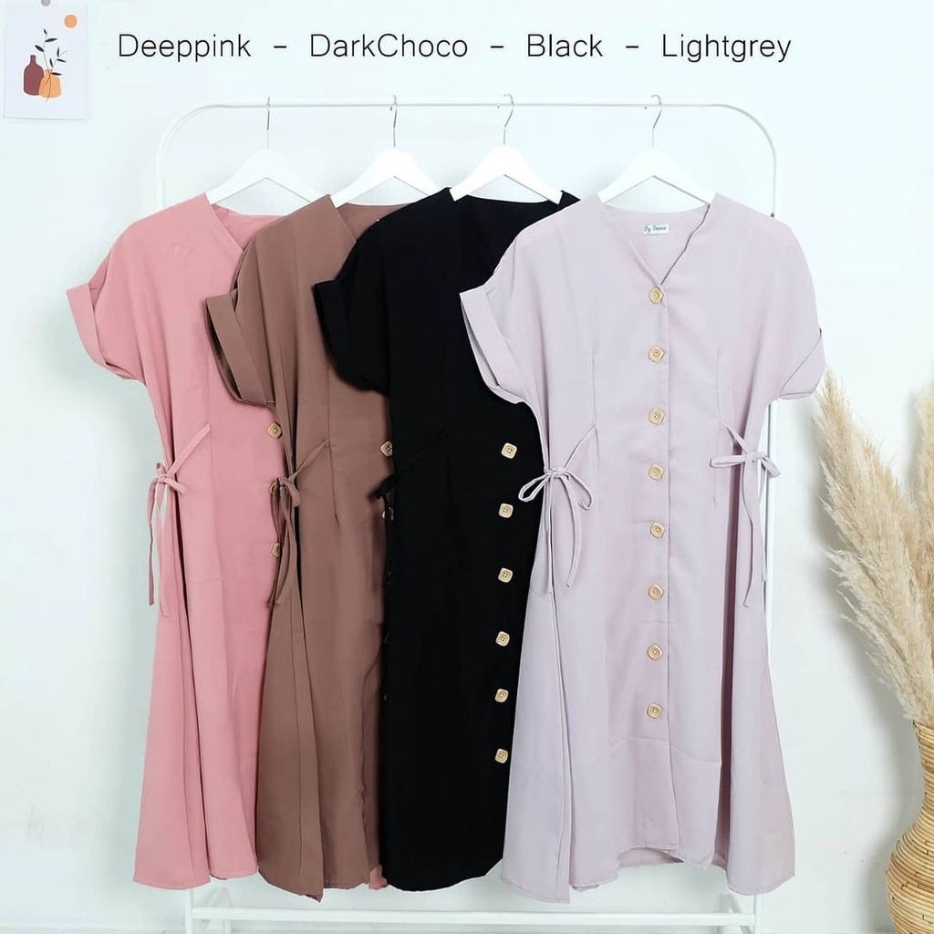 baju dress wanita Korea dress busui casual pesta baju terusan wanita moscrepe