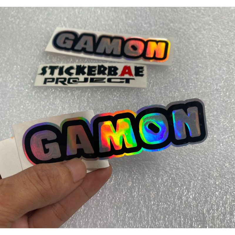 Sticker gamon stiker viral bahan hologram tumpuk variasi motor stickerbae4