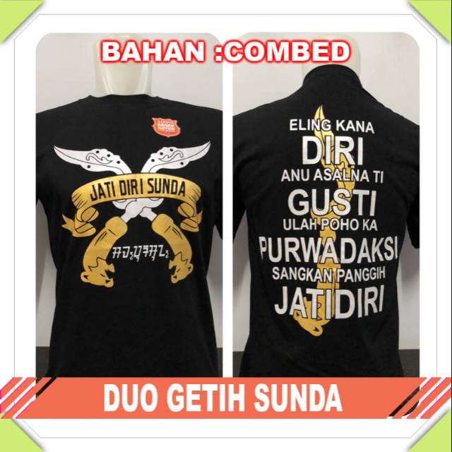 KAOS T-SHIRT/KAOS  DISTRO /DUA GETIH SUNDA BLACK
