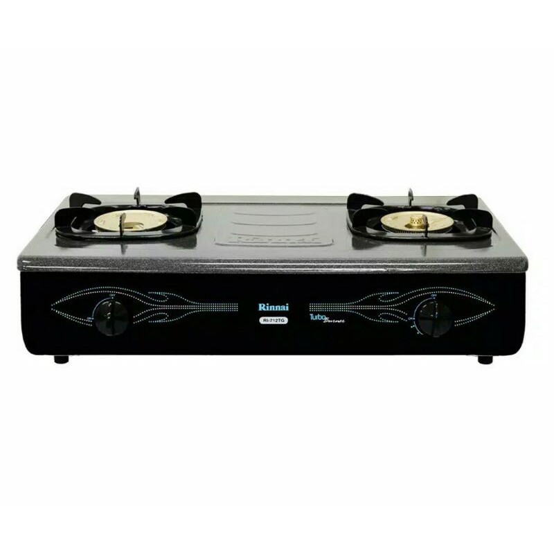 RINNAI RI-712 T (PUTIH) KOMPOR GAS 2 TUNGKU / RINNAI RI-712 TG (HITAM) / RI-712T / RI712TG / RI 712