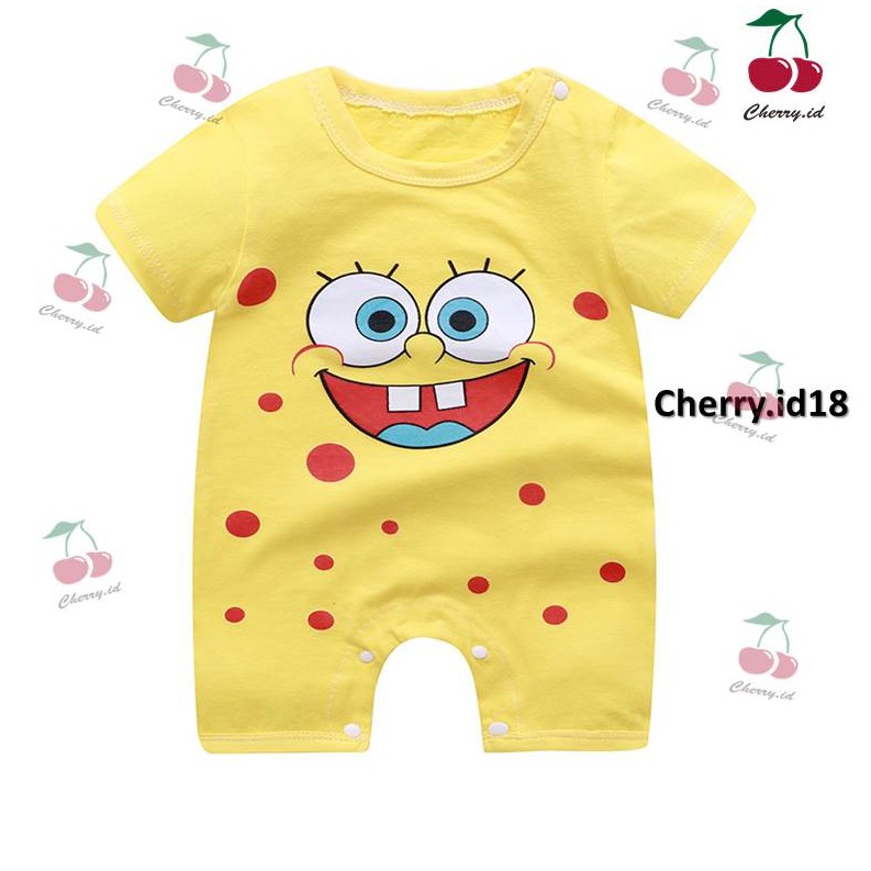 Cherry COD Jumper Bayi Import / Romper Bayi Import / Baju Bayi Kancing J008