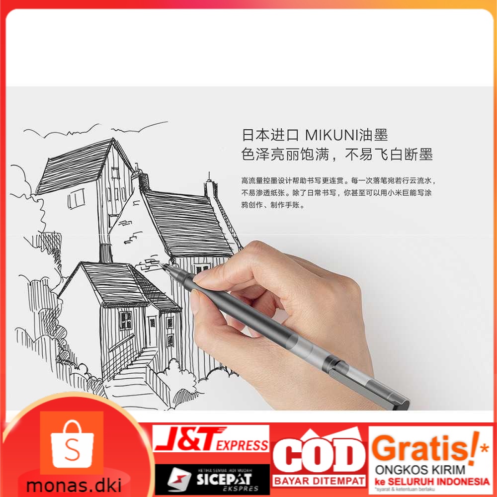 

Xiaomi Pena Cair Pulpen 0.5mm 10 PCS - MJZXB02WC