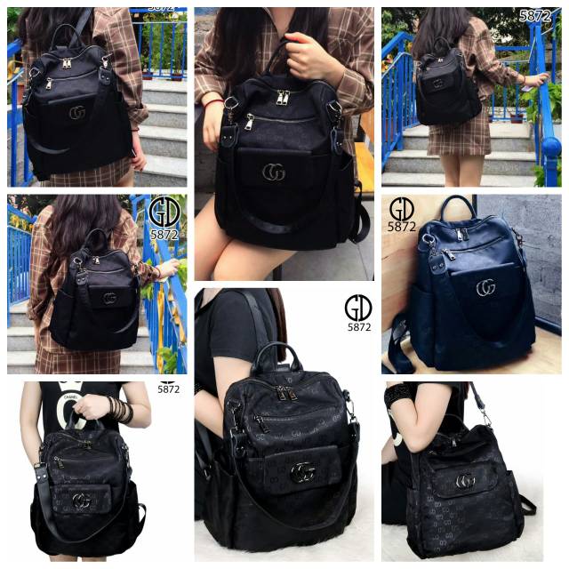 New arrival CC
Best Seller Ladies BACKPACK GUCCI GD Bags Waterfproof Parasut Hardware Black (5872)