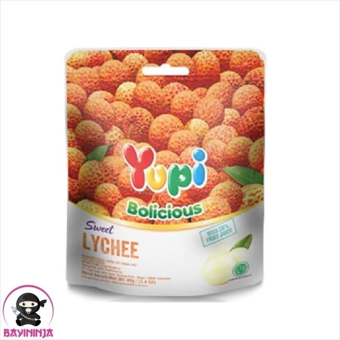 

YUPI Bolicious Permen Jelly 40 g - Lychee T-Ninjabayi 01