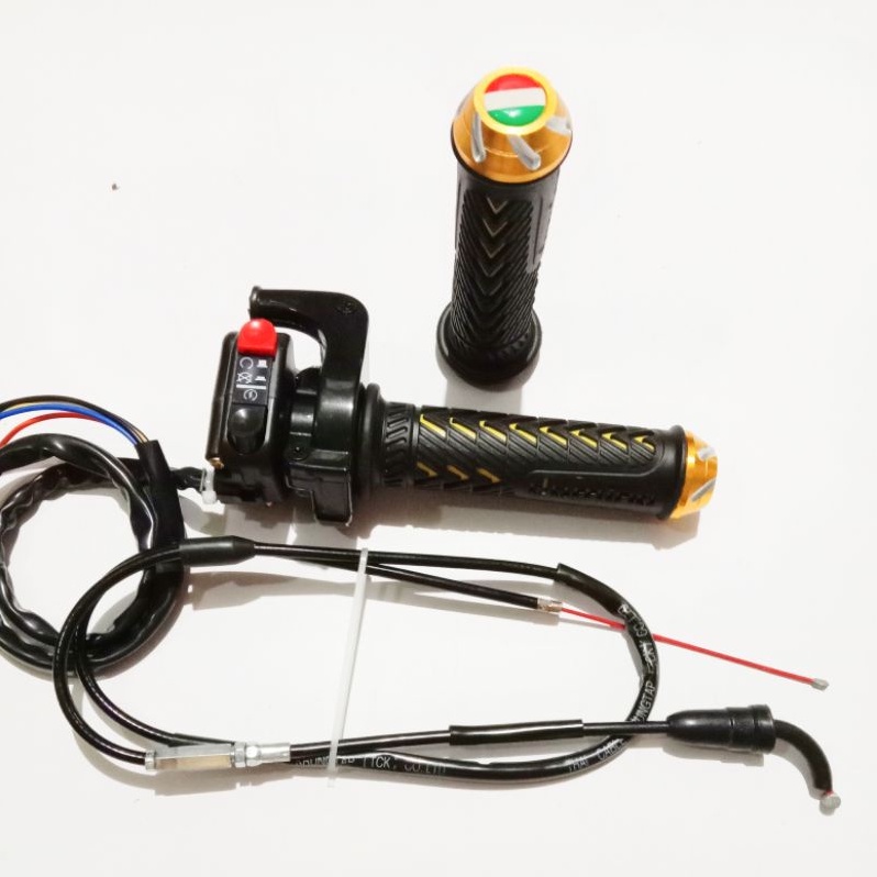 Gas spontan YZ + saklar + Handgrip + jalu stang gas kontan gaspontan gas spontan YZ Untuk universal