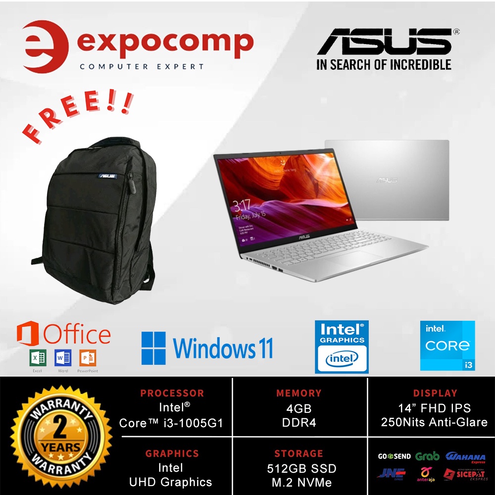ASUS VIVOBOOK ULTRA 14 A416JAO-VIPS351 SILVER CORE i3-1005G1