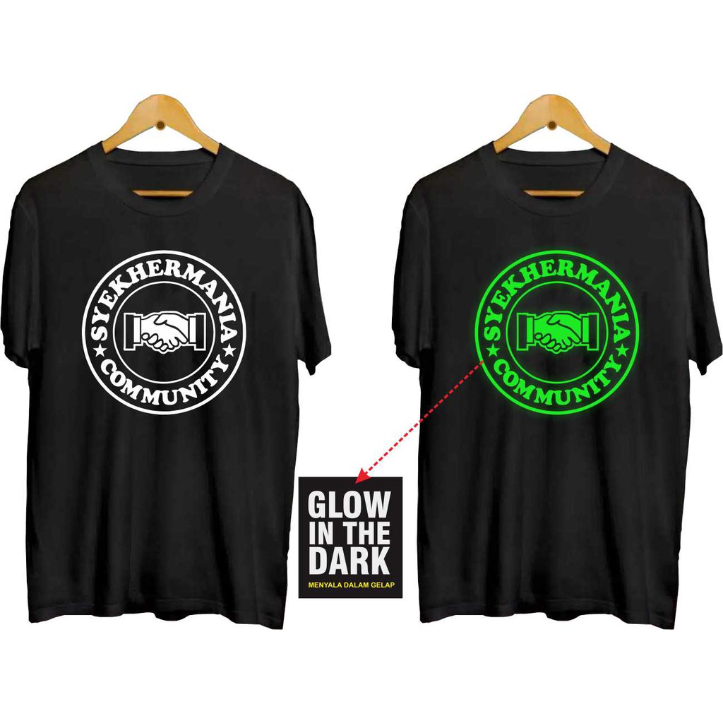 Kaos Syekhermania Murah Nyala Dalam Gelap / Glow In The Dark / Kaos Syekher Terbaru Ori