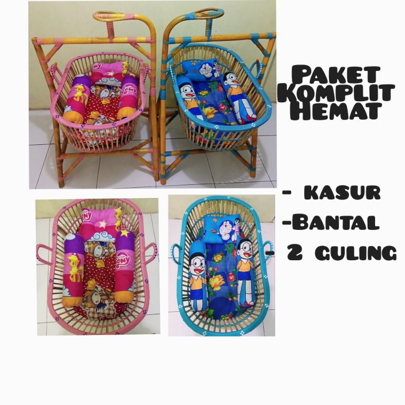 murah tempat tidur bayi ayunan/ayunan bayi rotan komplit