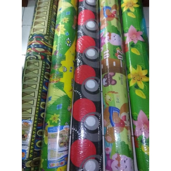 karpet spons tikar lantai motif bolak balik 5mm