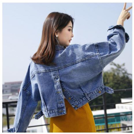 [ READYSTOCK ] Jaket Denim Wanita Model Tipis Versi Korea / Harajuku 2020.