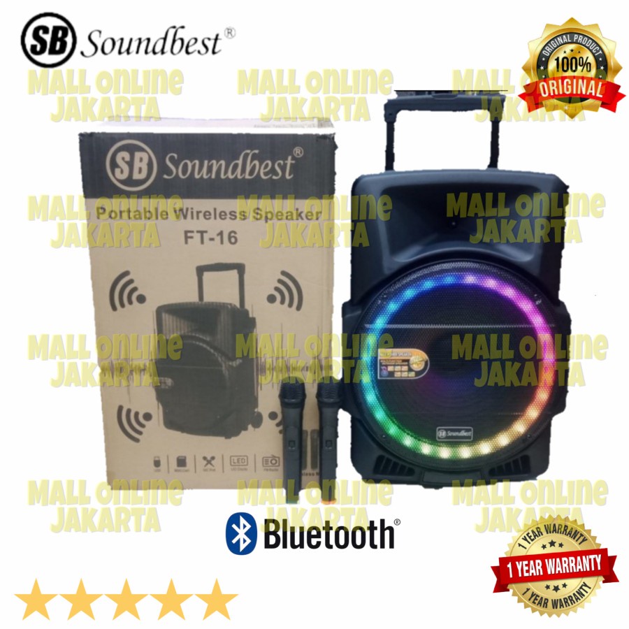 Speaker aktif portable soundbest 15 inch ft16 Original meeting wireles