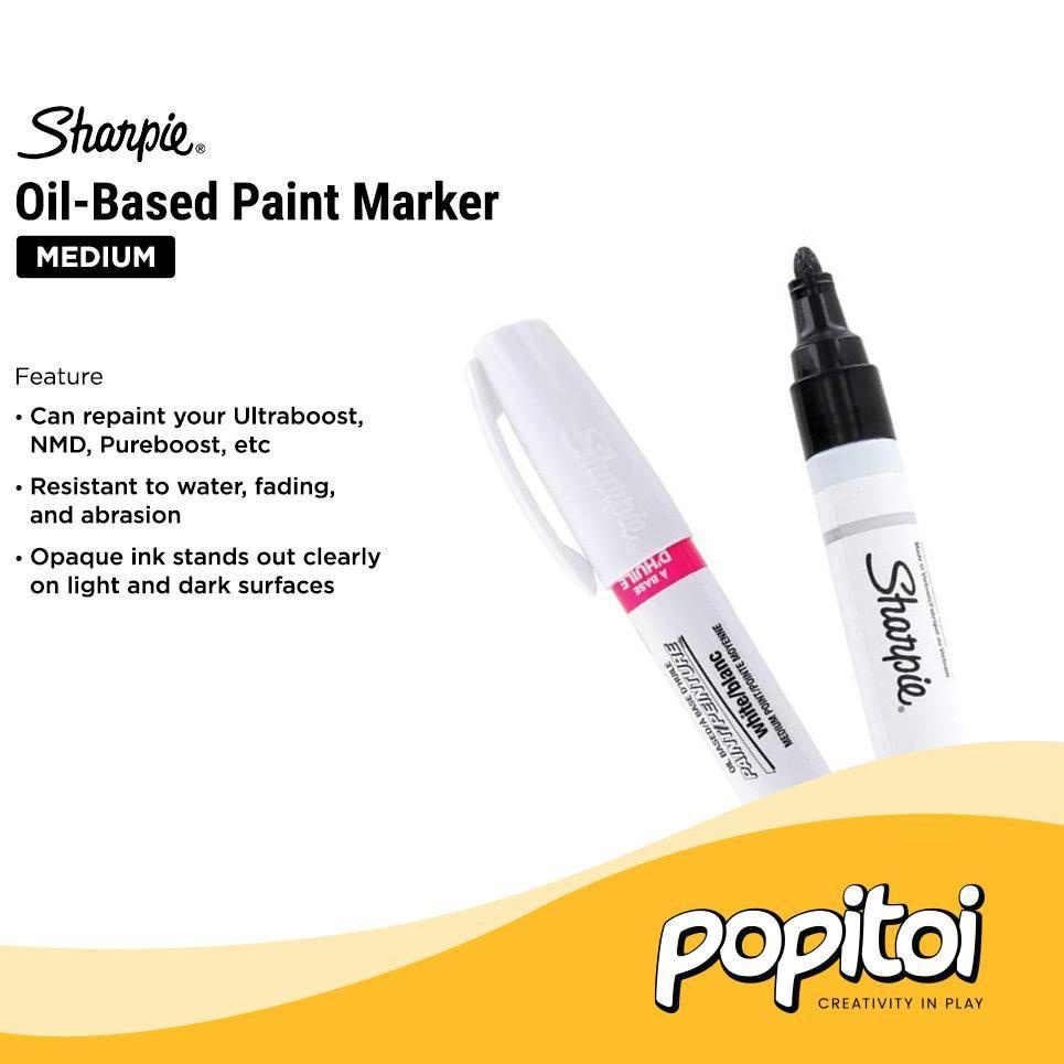 

[PRODUK FRM0S] Sharpie Oil Based Marker Black White Medium Point | Ultra boost NMD Yeezy QNZ