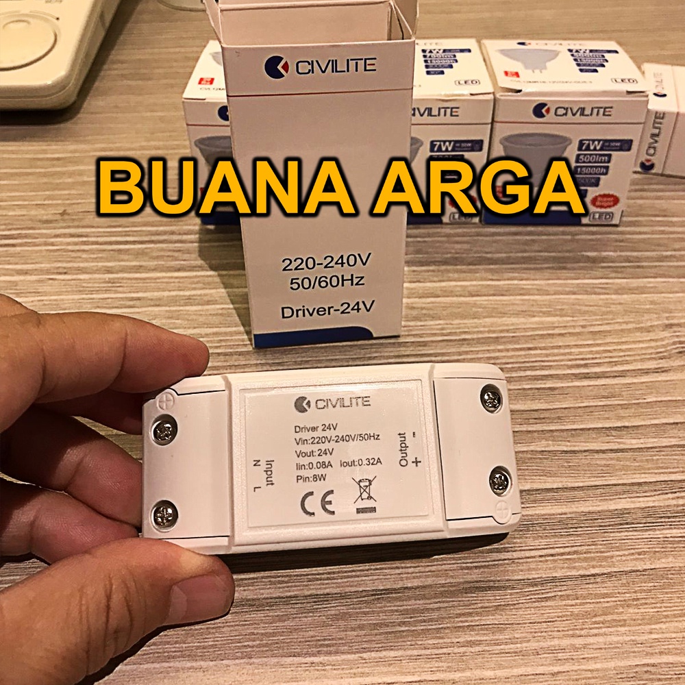 Travo Driver CIVILITE untuk MR16/8watt 12V atau 24V 8W