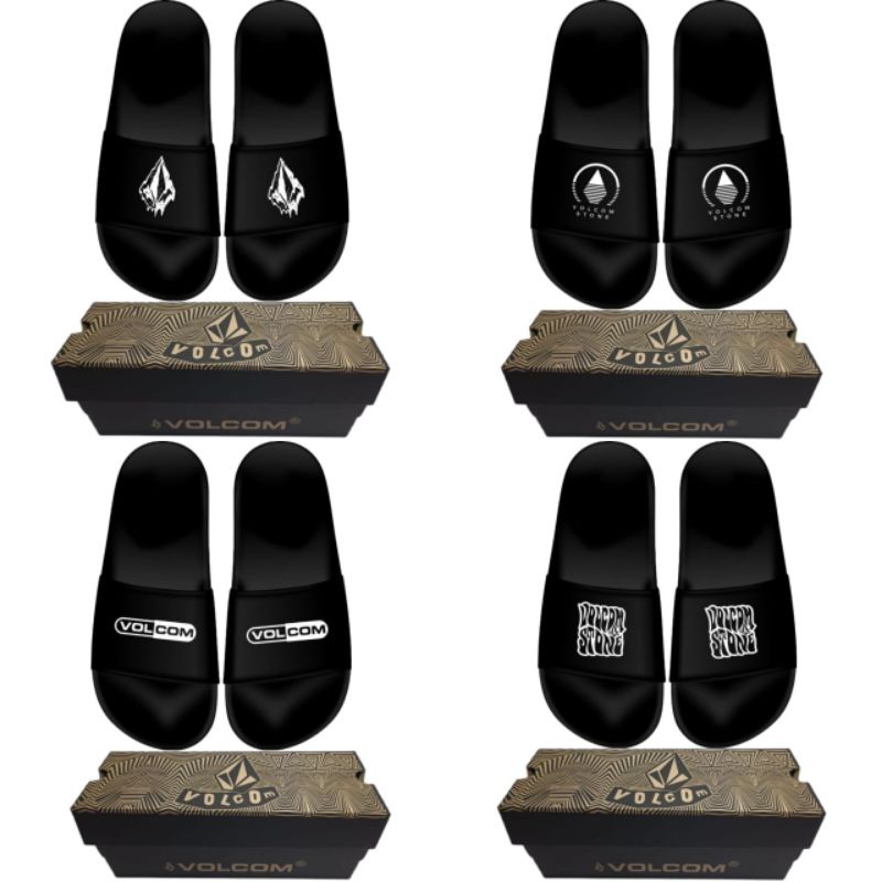 Sandal Volcom Flip Flop Pria & Wanita/Sandal Slide Volcom Cowo Cewe/Sendal Slop Volcom Terkait/Terba