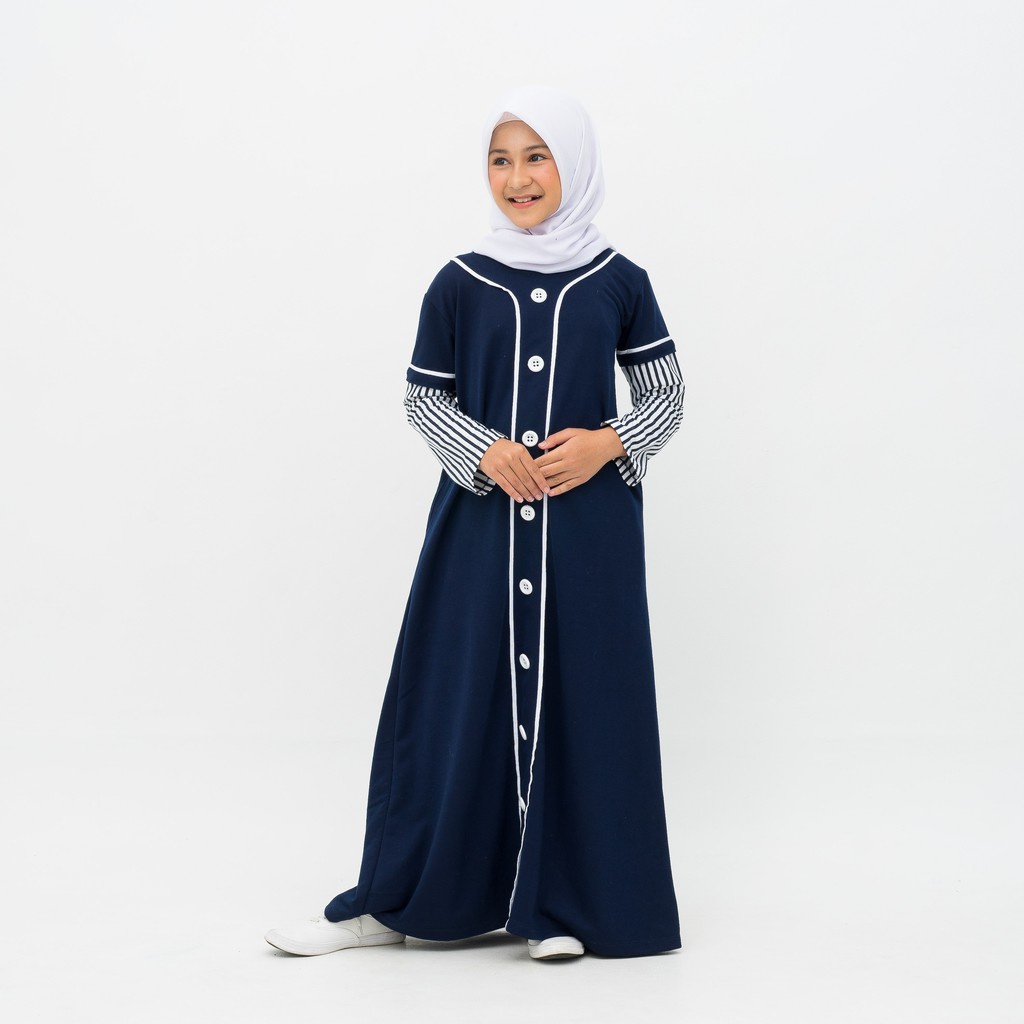 Applekidz Gamis Anak Perempuan Tanggung Sheryl Navy