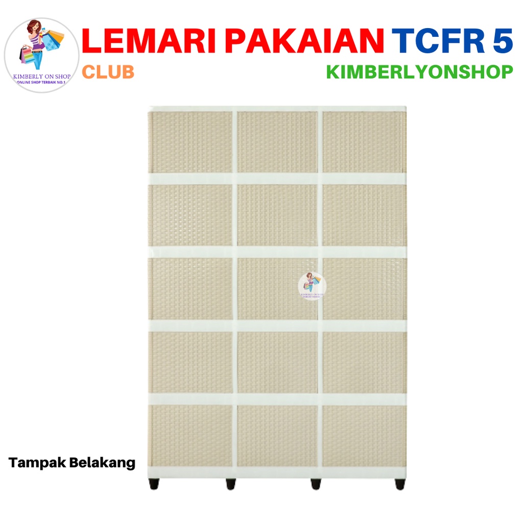 Lemari Pakaian Laci Kabinet Plastik Triple Flip Susun 5 TCFR5 Club