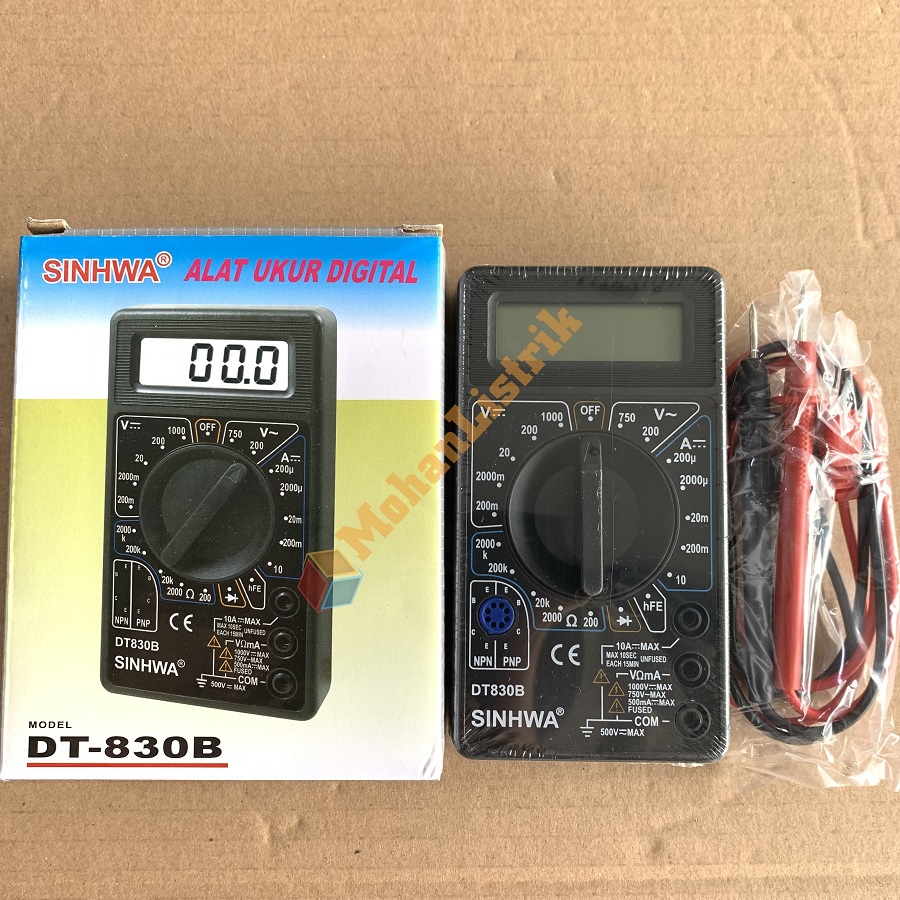 Multimeter Avometer Multitester Digital Mini Sinhwa DT-830B DT830B