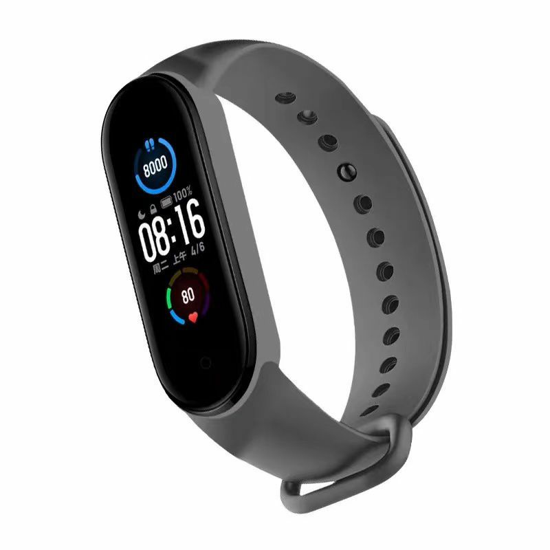 Strap Mi Band 3/4/5/6 Tali Pengganti Mi Band 3/4/5/6 Polos-GH#ABU