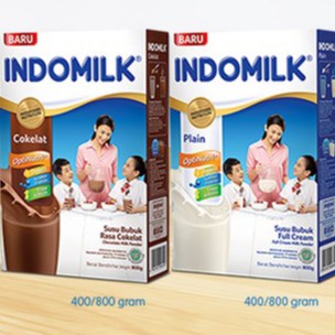 Indomilk susu bubuk 400gr varian coklat dan fullcream