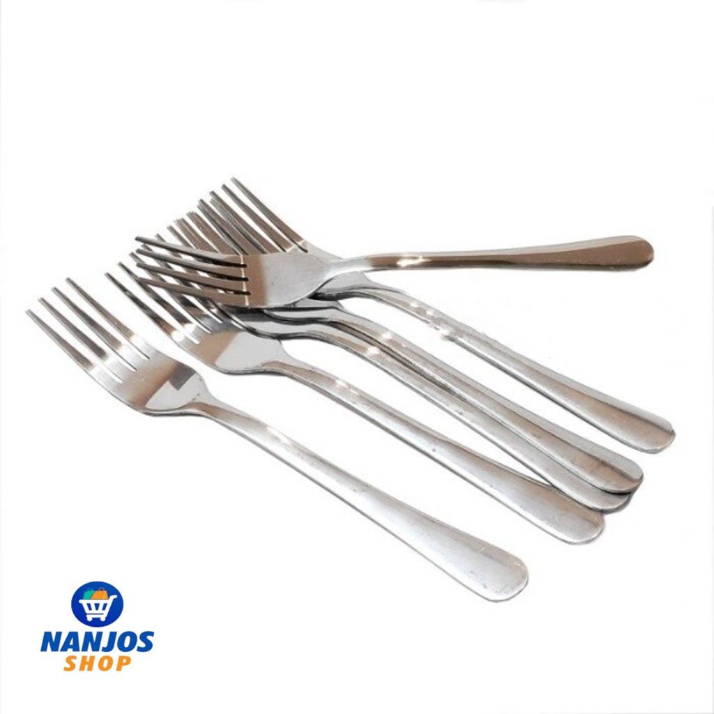 Garpu Makan Stainless Murah Tebal Berkuliatas Isi 6 Pcs Noble