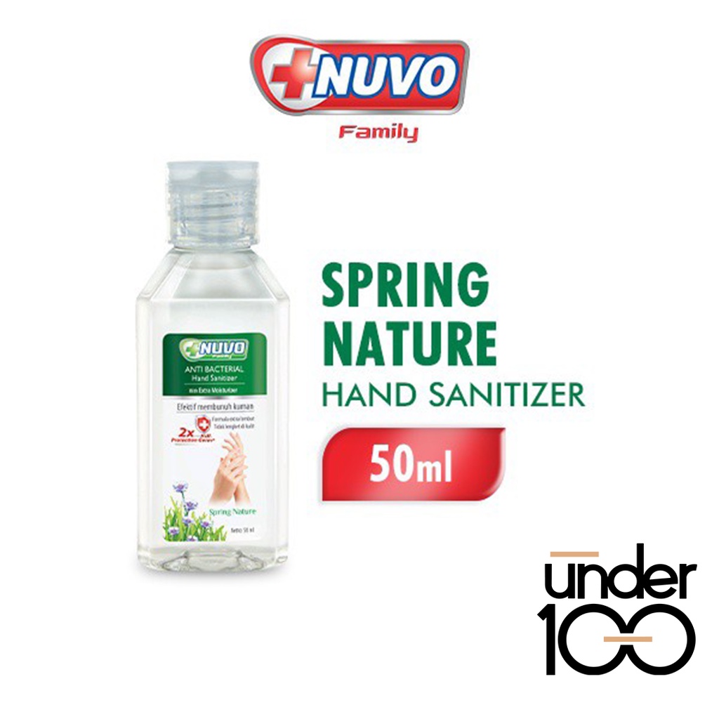 ❤ Under100 ❤ Nuvo Family Hand Sanitizer 50 | 85 ml Anti Bakteri  Extra Moisturizer Pelembab