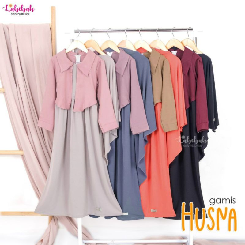 GAMIS ANAK | BEST SELLER | SET HIJAB | HUSNA LABEBAH | usia 5-9 tahun