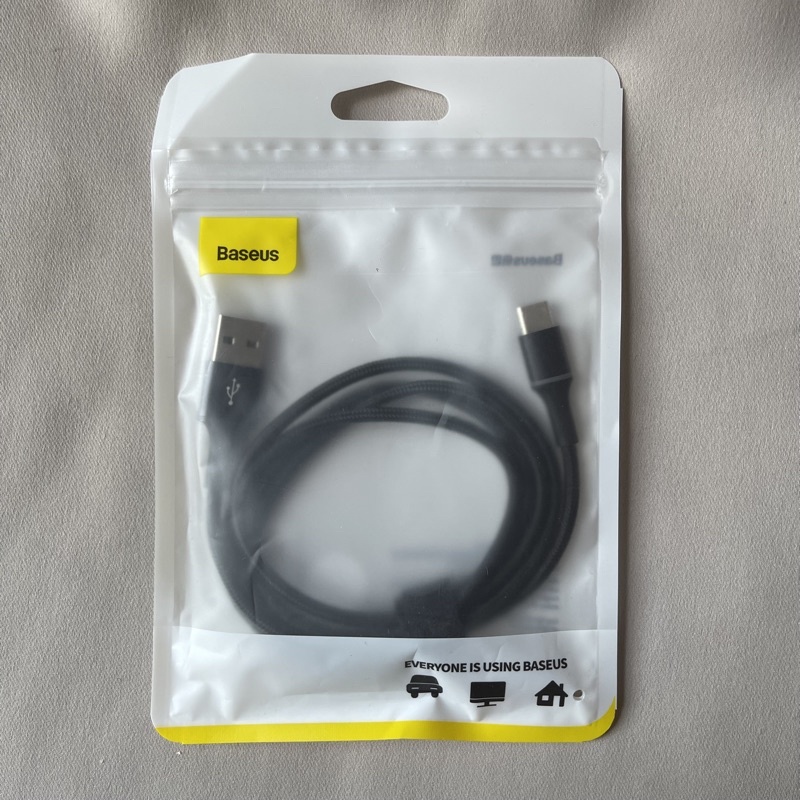 BASEUS Kabel Data LED HALO Cable Data Fast Charging 2.4A Type C/ Lightning for Iphone 1 Meter