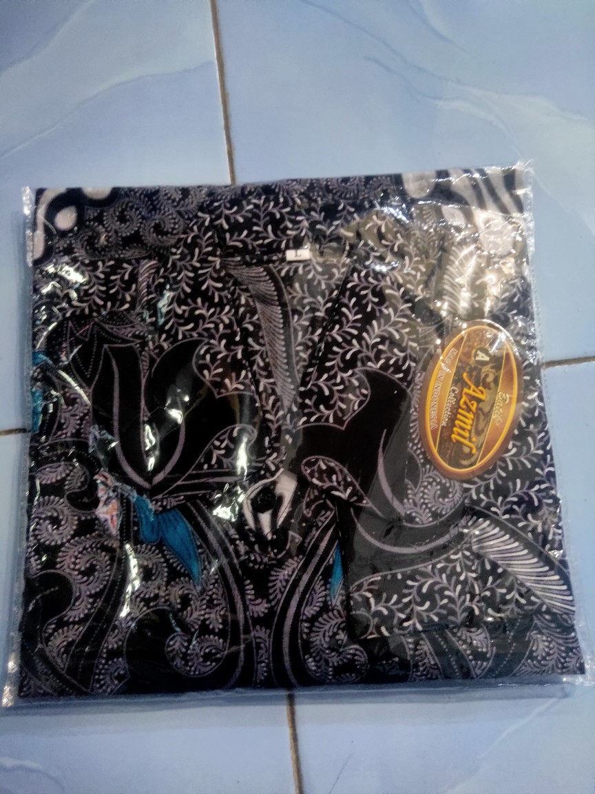Atasan Batik Pria Lengan Panjang Kenongo Hem Padi Pekalongan M L Xl
