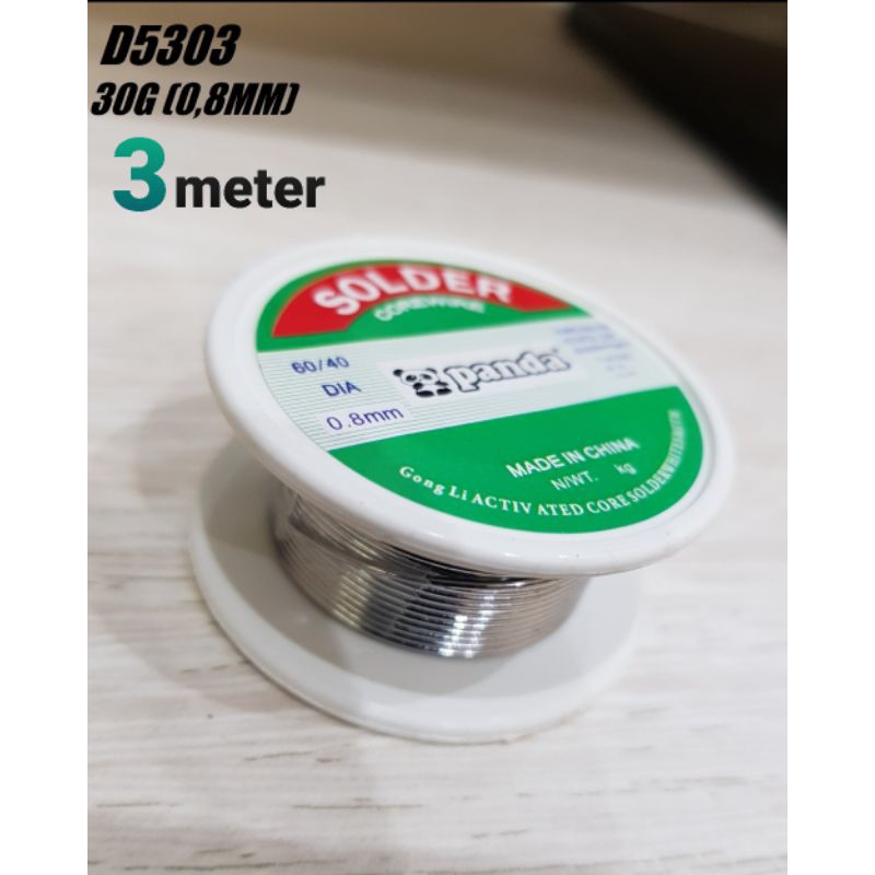 Timah solder 60/40 0,8mm panjang 3 meter - kawat solder