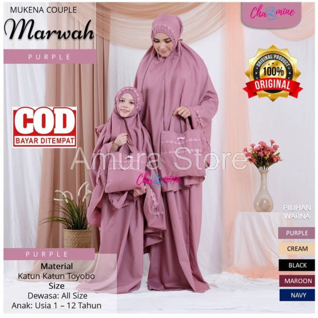 Mukena Couple Ibu dan Anak / Mukena Couple / Mukena Ibu dan Anak / Mukena Marwah / Mukena Chazmine
