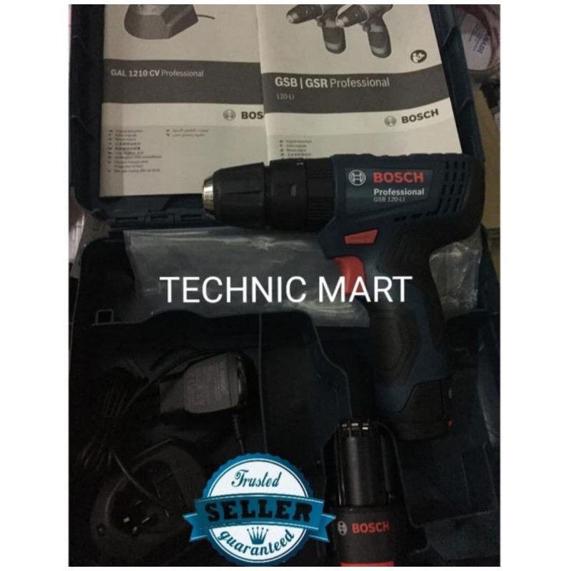 Bosch GSB 120 LI Mesin Bor Cordless Tembok Beton 2 Baterai/ GSB120LI
