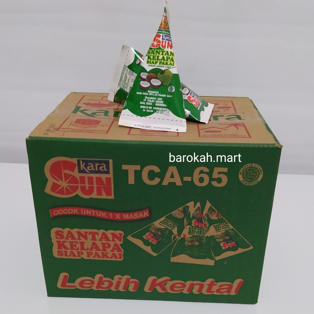 

Sun Kara Santan Kelapa Siap Pakai Dus isi 36 pcs x 65 ml