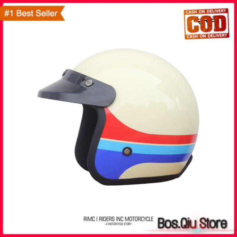 HELM RETRO RIMC SADA REDKA-X CREAM GLOSSY/METALIK