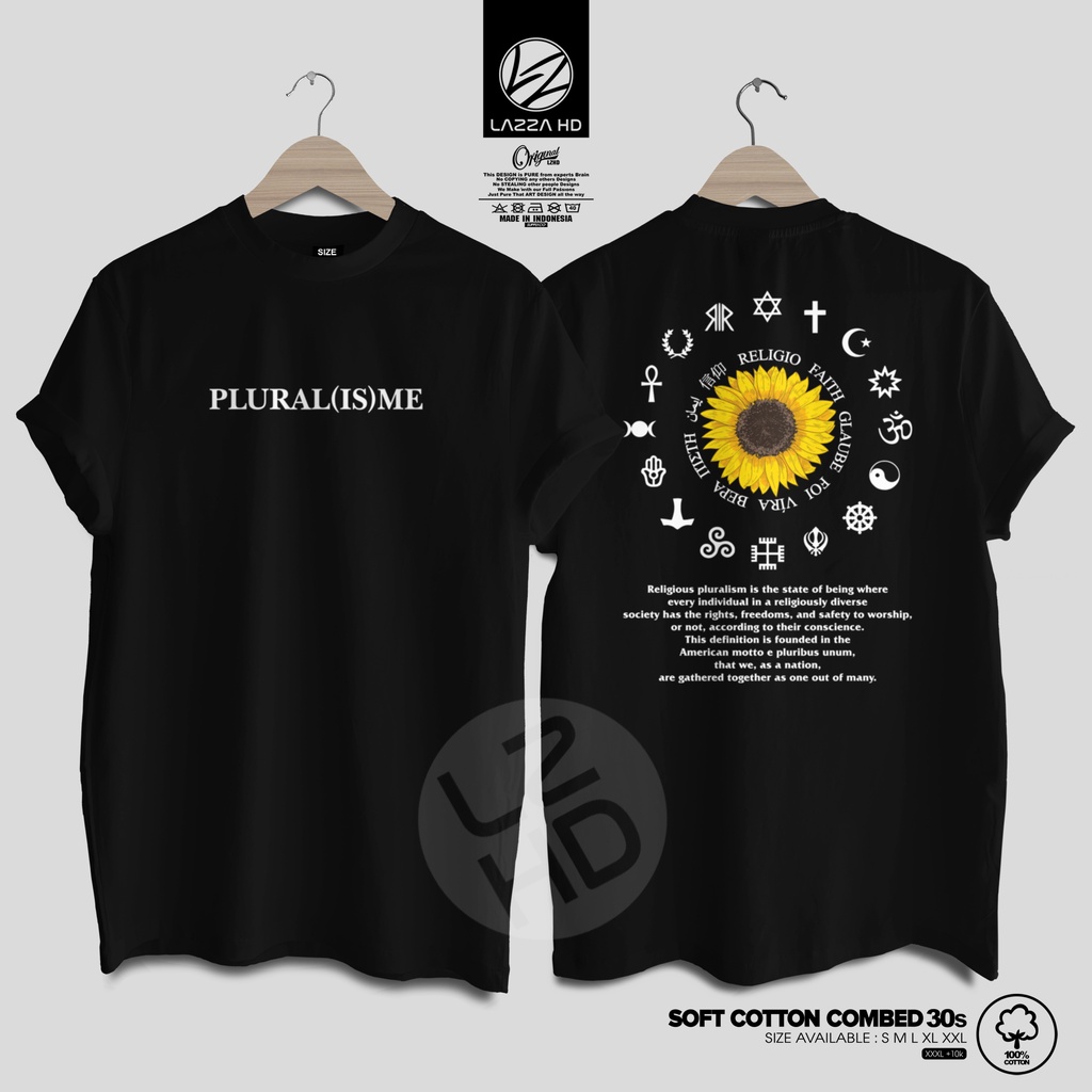 Kaos Baju Distro PLURALISME BAJU PLURALISME AGAMA SUN FLOWERS Terlaris Lazza HD