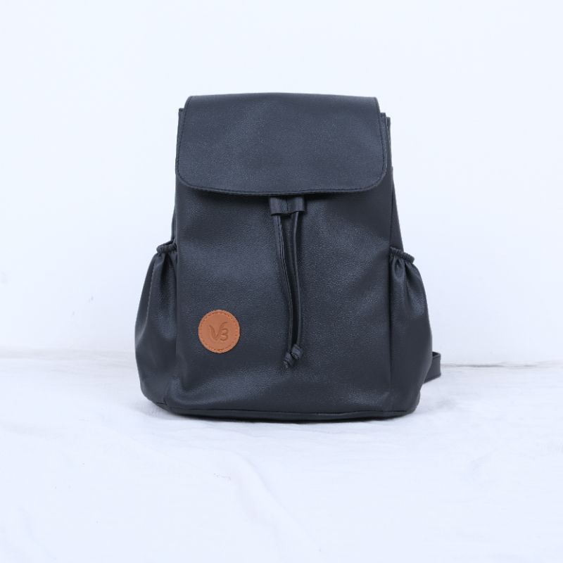 Tas Ransel Wanita - Tas Milea Wanita - Cream, Hitam, Abu, & Pink, Theree braveshop-Hilda Hitam