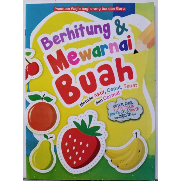 BUKU MEWARNAI GAMBAR BUAH BUAHAN