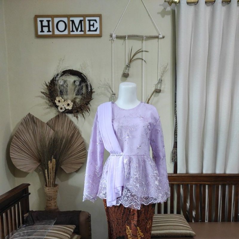 KEBAYA SELENDANG LAMARAN, WISUDA, DOMAS, BRIDESMAID (ATASAN SAJA)-Lilac