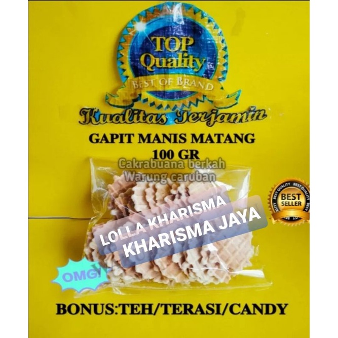 

GAPIT MANIS MATANG @ 100 GR KHAS CIREBON BONUS TEH/ TERASI/ CANDY