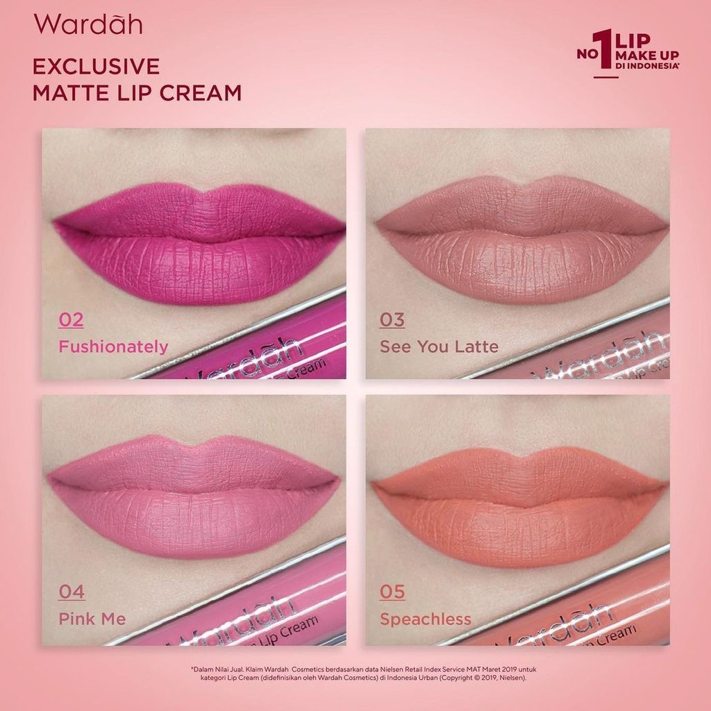 Lipstik Wardah Exclusive Matte Lip Cream Warna Intense dan Tahan Lama