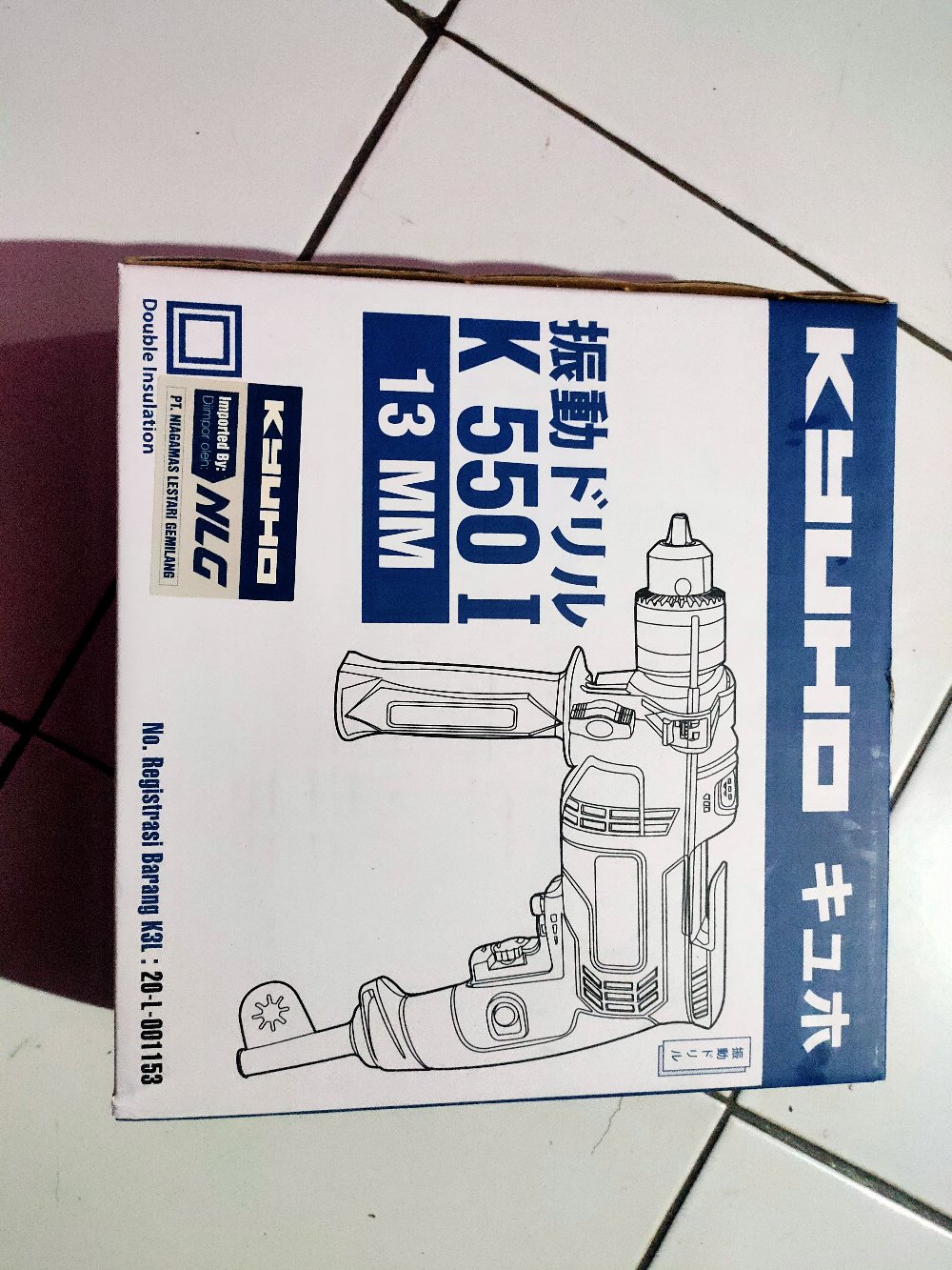 Mesin Bor Listrik / Bor Beton Kyuho K550i Impact Drill 13mm